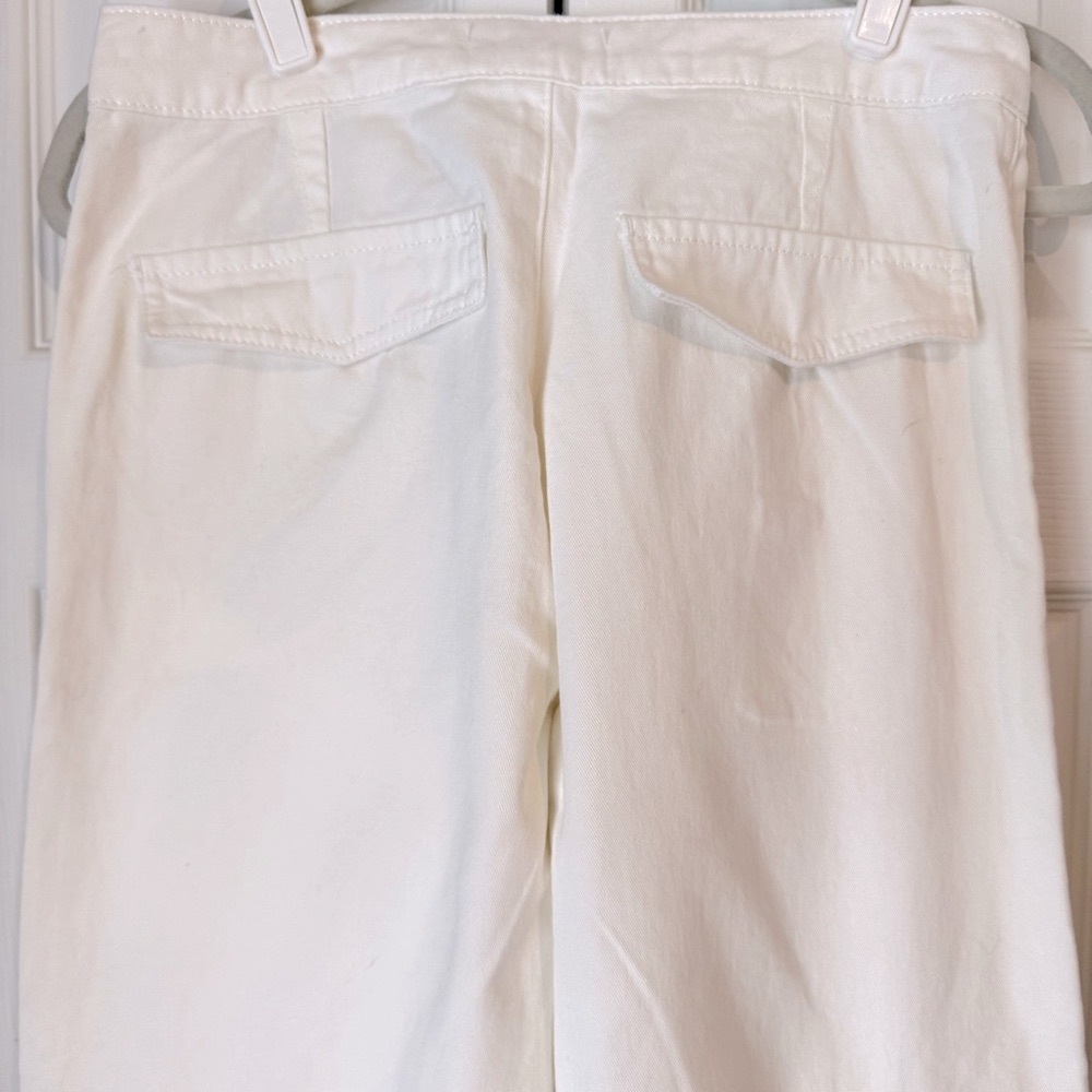 Pull & Bear Baggy Cream Wide Leg Cargo Pants Edgy Strap Detail NWT Medium - Picture 7 of 9